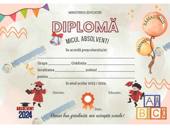 A_2401 Diploma pentru preșcolari