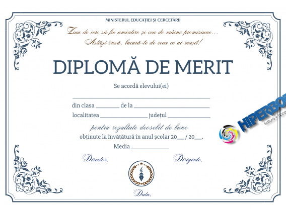 A_2528 Diplomă de merit - carton special