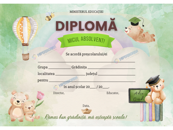 A_2302 Diploma pentru preșcolari