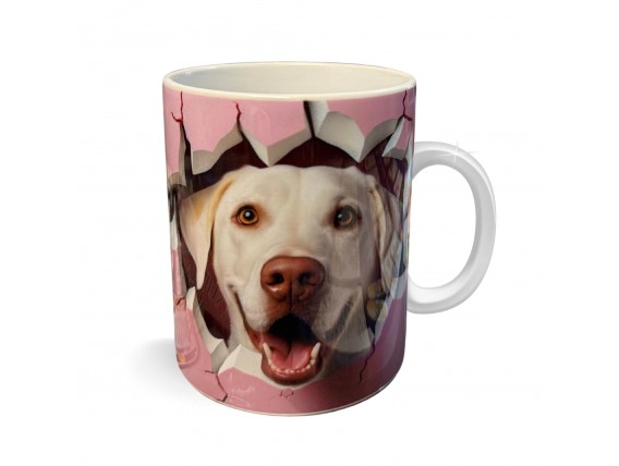 Cana ceramică cu cățel 3D