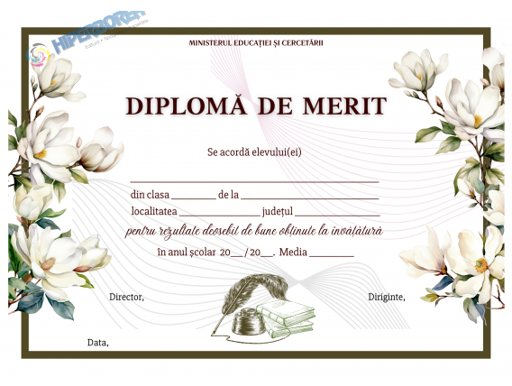 A_2526 Diplomă de merit - carton special