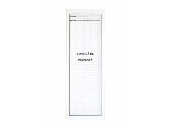 Condică de prezenţă administrativă