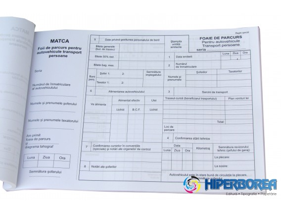 Foi de parcurs transport persoane