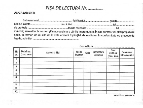 Fişă lectură