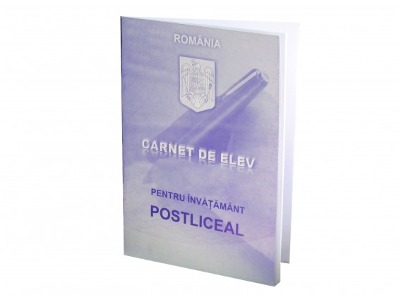 Carnet de elev pentru şcoli postliceale