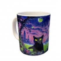 Cana ceramică cu pisică neagră