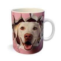 Cana ceramică cu cățel 3D