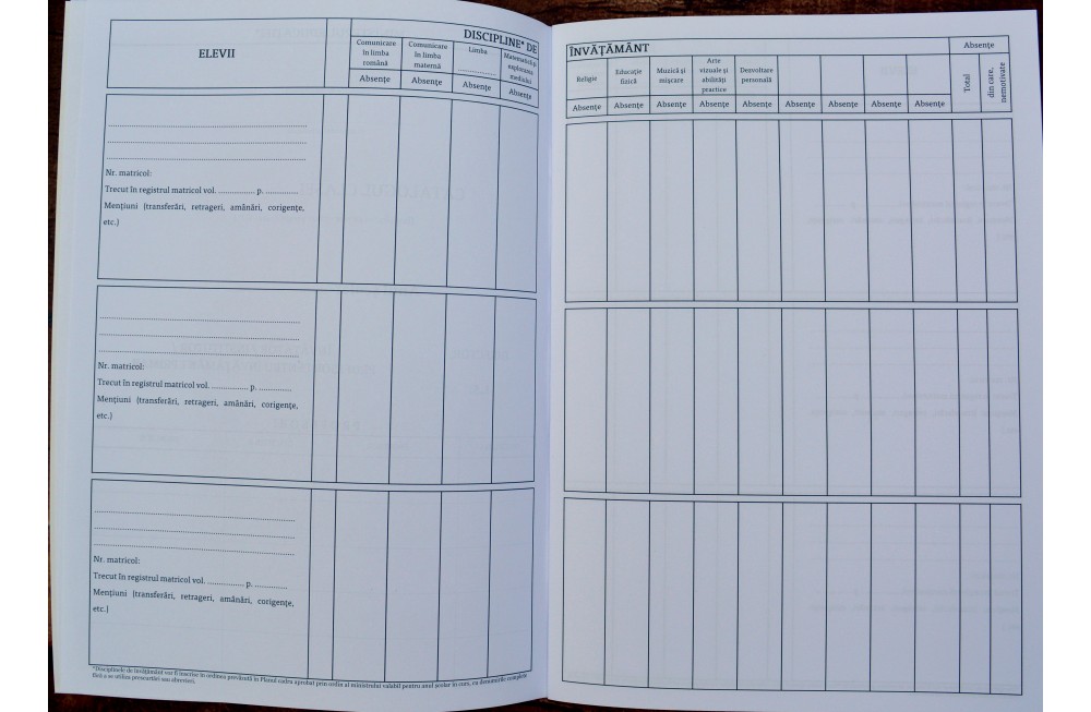 Catalog pregătitoare, coperta carton duplex MODEL 20232024