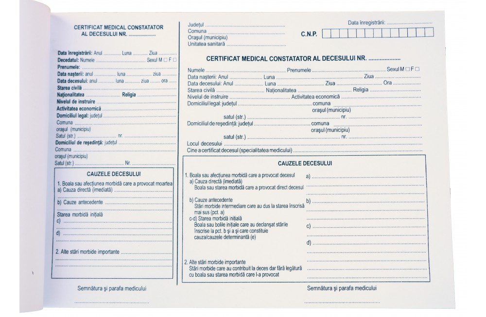 Certificat Medical Constatator Al Decesului