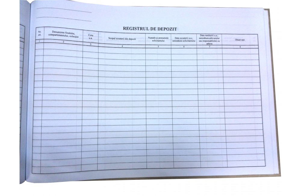 Registru De Depozit