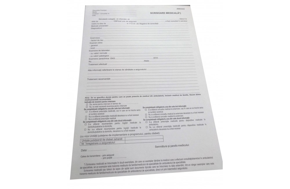Scrisoare Medicala Anexa 43