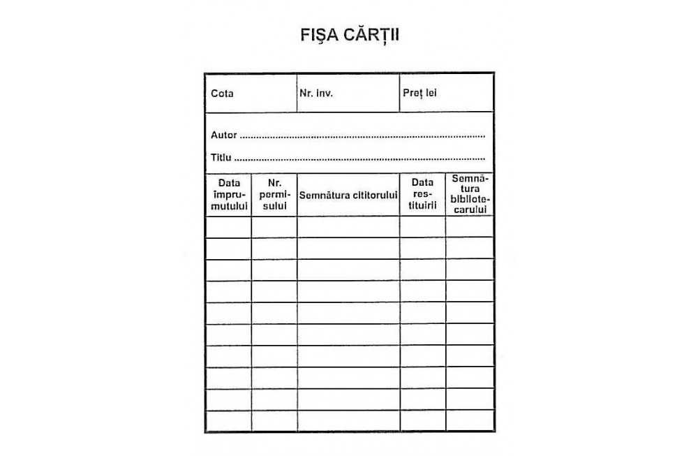 Fisa Cărţii
